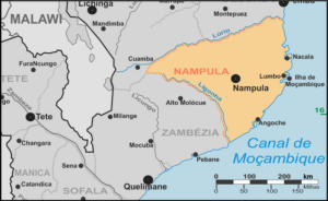 Mocambique Nampula map